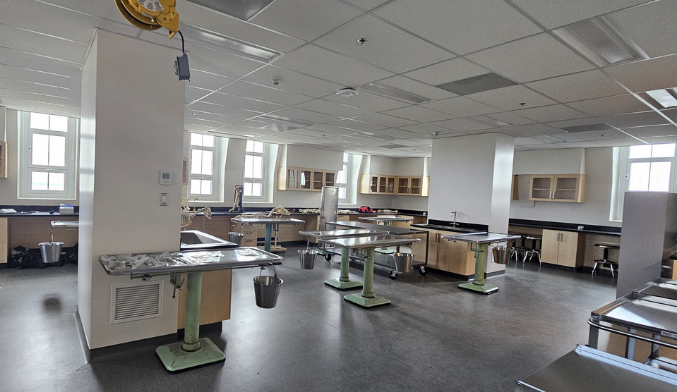 Local d'anatomie, campus de médecine vétérinaire de l'UdeM à Rimouski